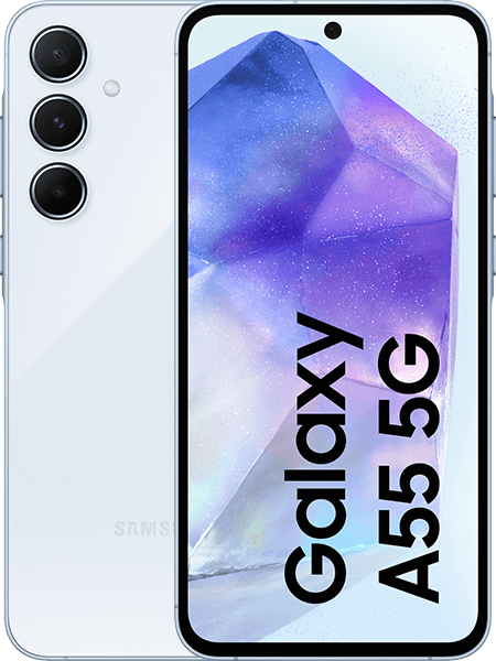 Jetzt das maXXim Allnet Flat 30 GB + Samsung Galaxy A55 5G 256GB Awesome Iceblue ab 32.99,-€/Monat
