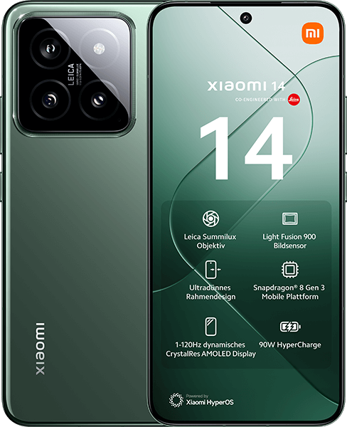 Jetzt das maXXim Allnet Flat 30 GB + Xiaomi 14 Jade Green ab 44.99,-€/Monat