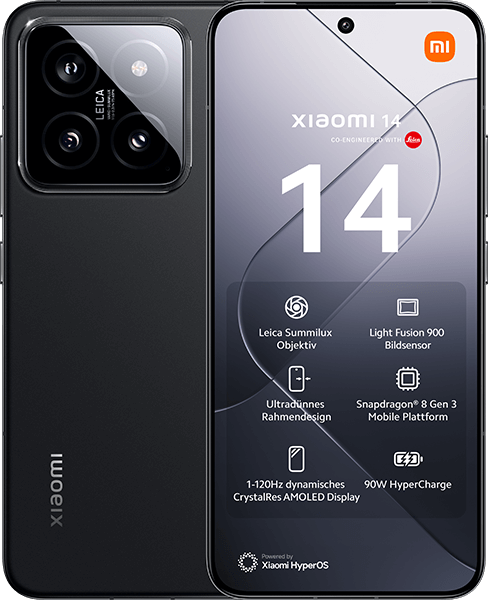 Jetzt das maXXim Allnet Flat 30 GB + Xiaomi 14 Black ab 44.99,-€/Monat