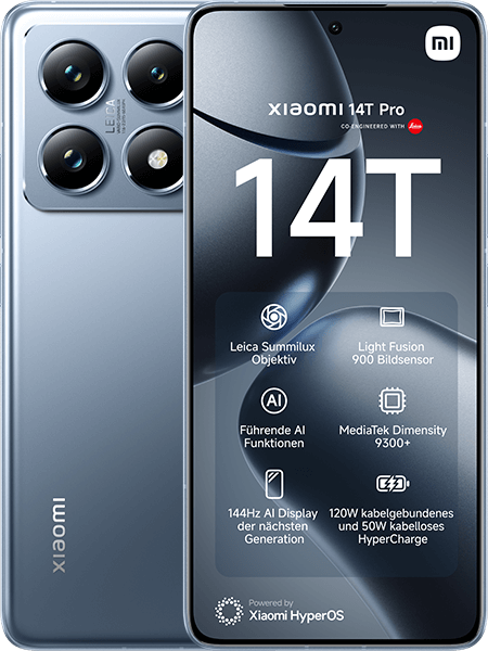 Jetzt das maXXim Allnet Flat 10 GB + Xiaomi 14T Pro Titan Blue ab 24.99,-€/Monat