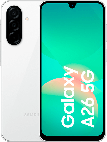 Jetzt das maXXim Allnet Flat 20 GB + Samsung Galaxy A26 5G White ab 22.99,-€/Monat