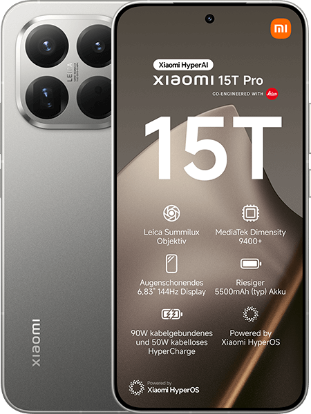 Jetzt das maXXim Allnet Flat 20 GB + Xiaomi 15T Pro Gray ab 29.99,-€/Monat