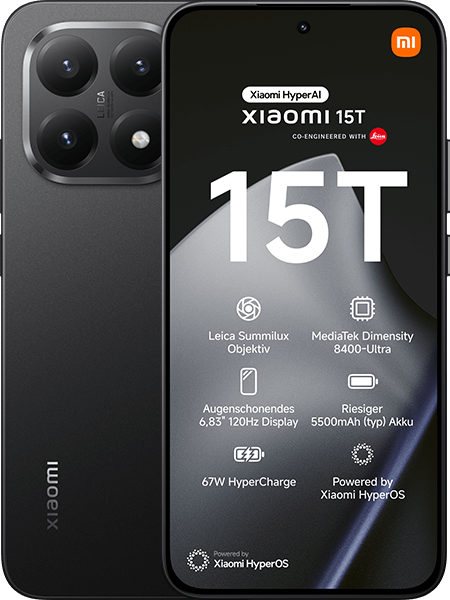Jetzt das maXXim Allnet Flat 20 GB + Xiaomi 15T Black ab 24.99,-€/Monat