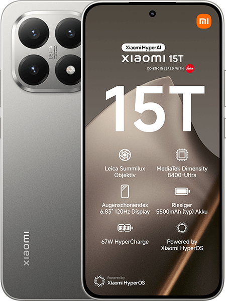 Jetzt das maXXim Allnet Flat 20 GB + Xiaomi 15T Gray ab 24.99,-€/Monat